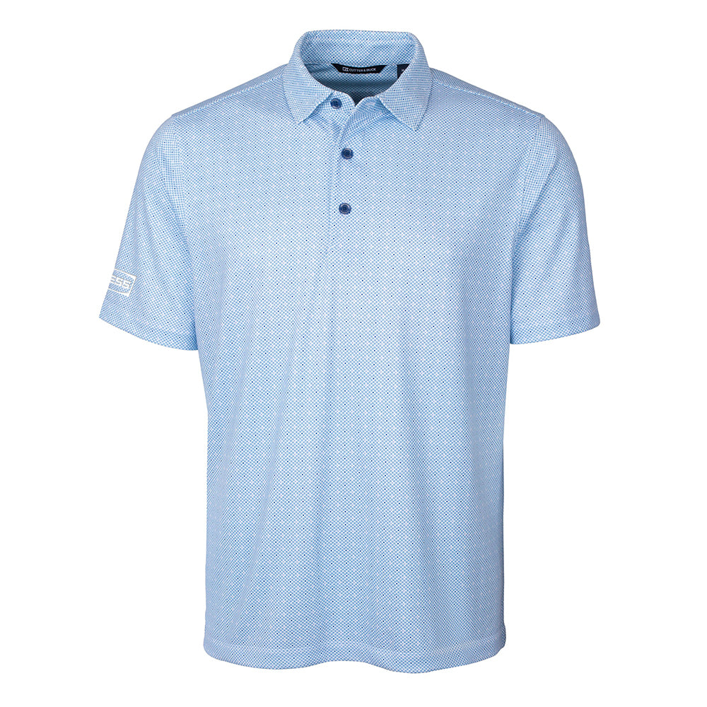 Cutter & Buck Pike Double Dot Print Stretch Mens Polo